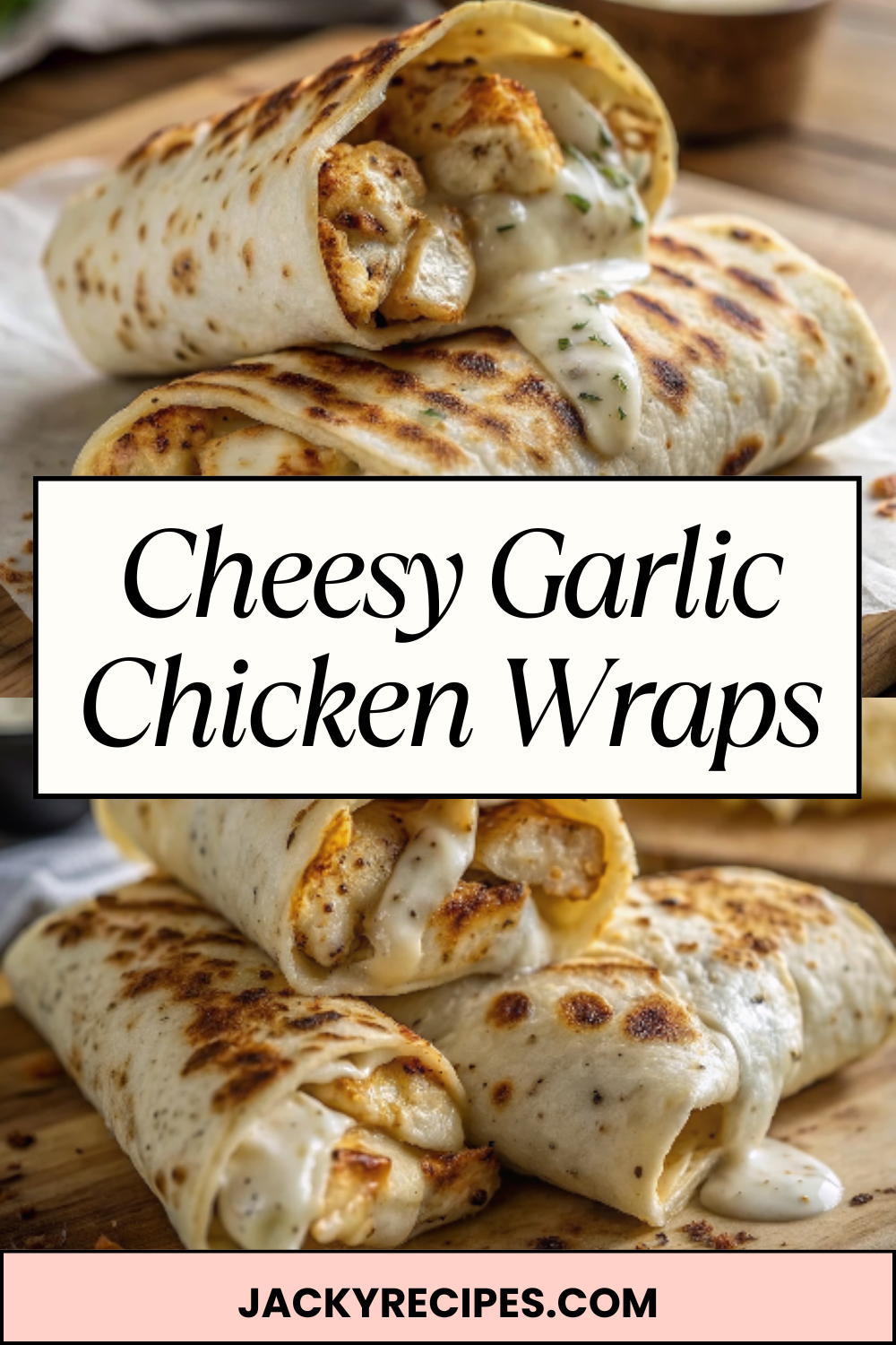 Cheesy Garlic Chicken Wraps – Warm, Melty & Packed With Bold Garlic-Butter Flavor