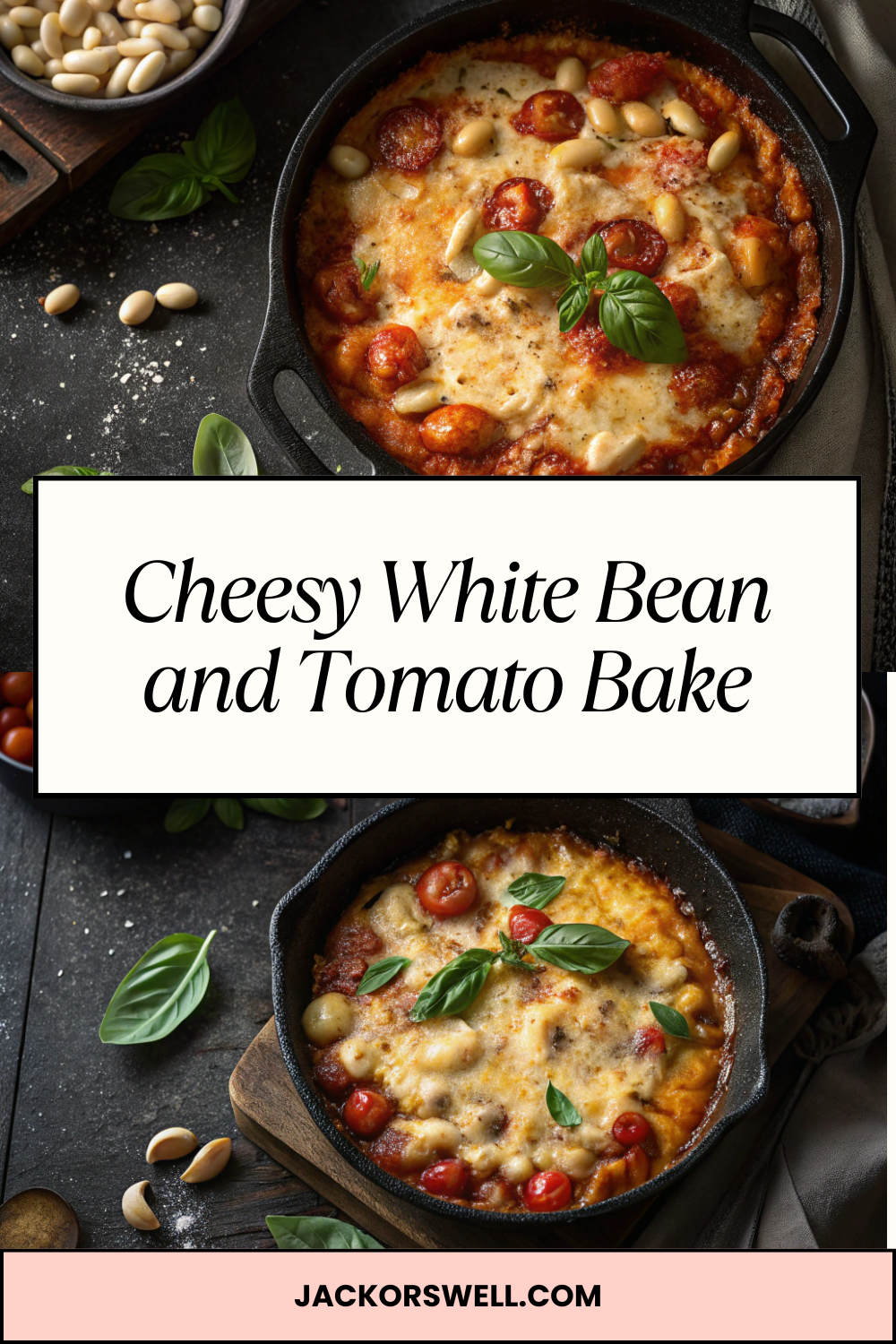 Cheesy White Bean and Tomato Bake