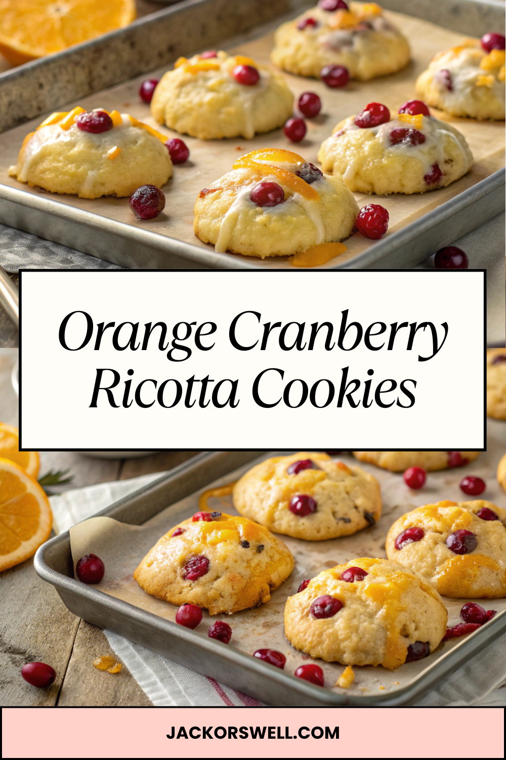 Orange Cranberry Ricotta Cookies