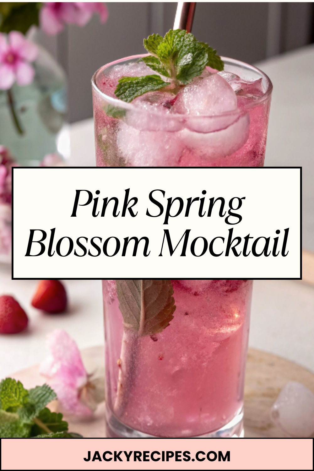 Pink Spring Blossom Mocktail – Light, Floral & Perfectly Sparkling for the Season