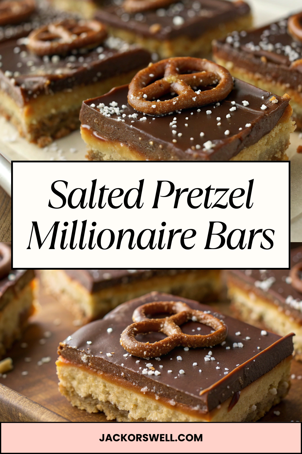 Salted Pretzel Millionaire Bars