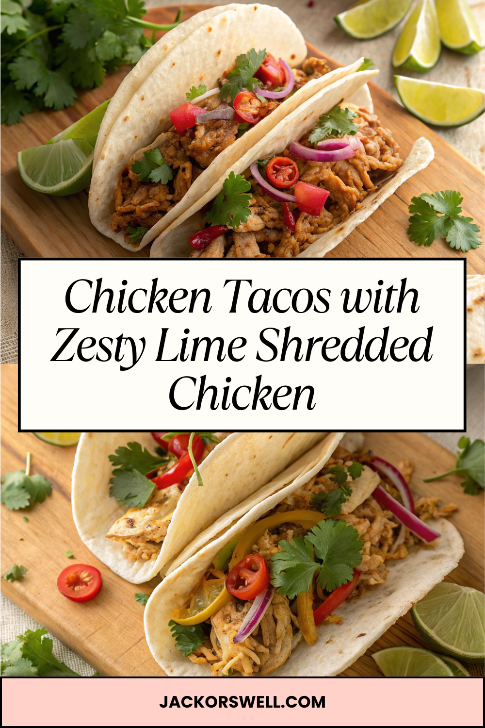 Slow Cooker Chicken Tacos with Zesty Lime Shredded Chicken