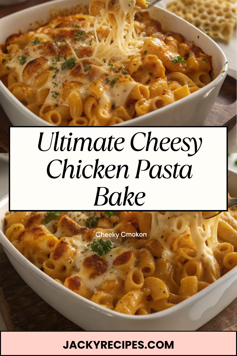 Ultimate Cheesy Chicken Pasta Bake – Creamy, Comforting & Loaded With Melty Cheese