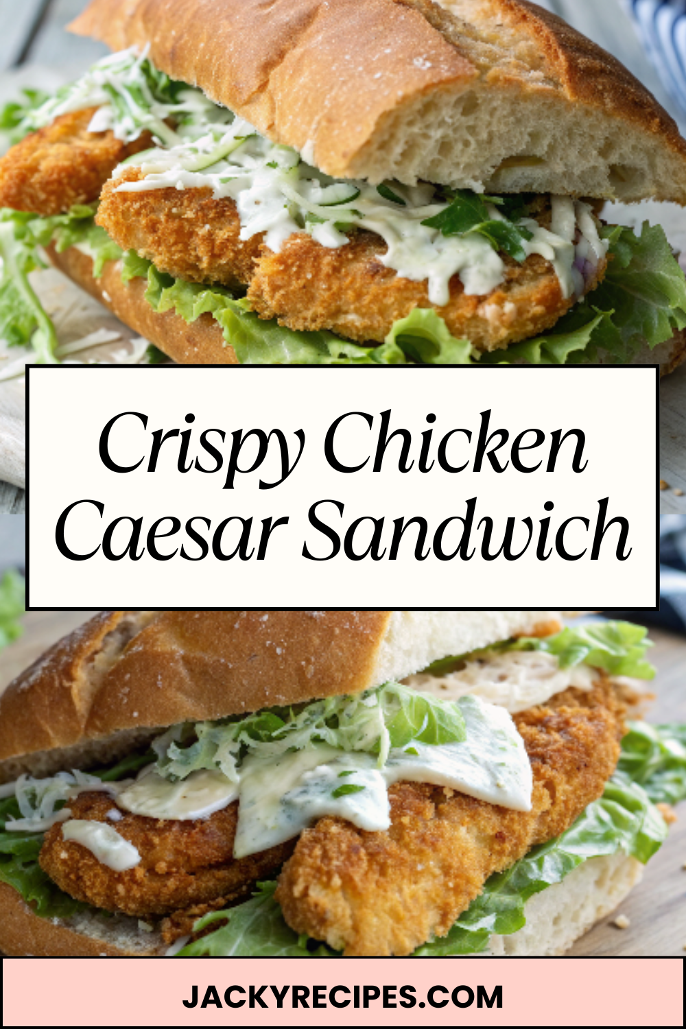Crispy Chicken Caesar Sandwich – Golden Crunch, Creamy Dressing & Fresh Romaine in Every Bite
