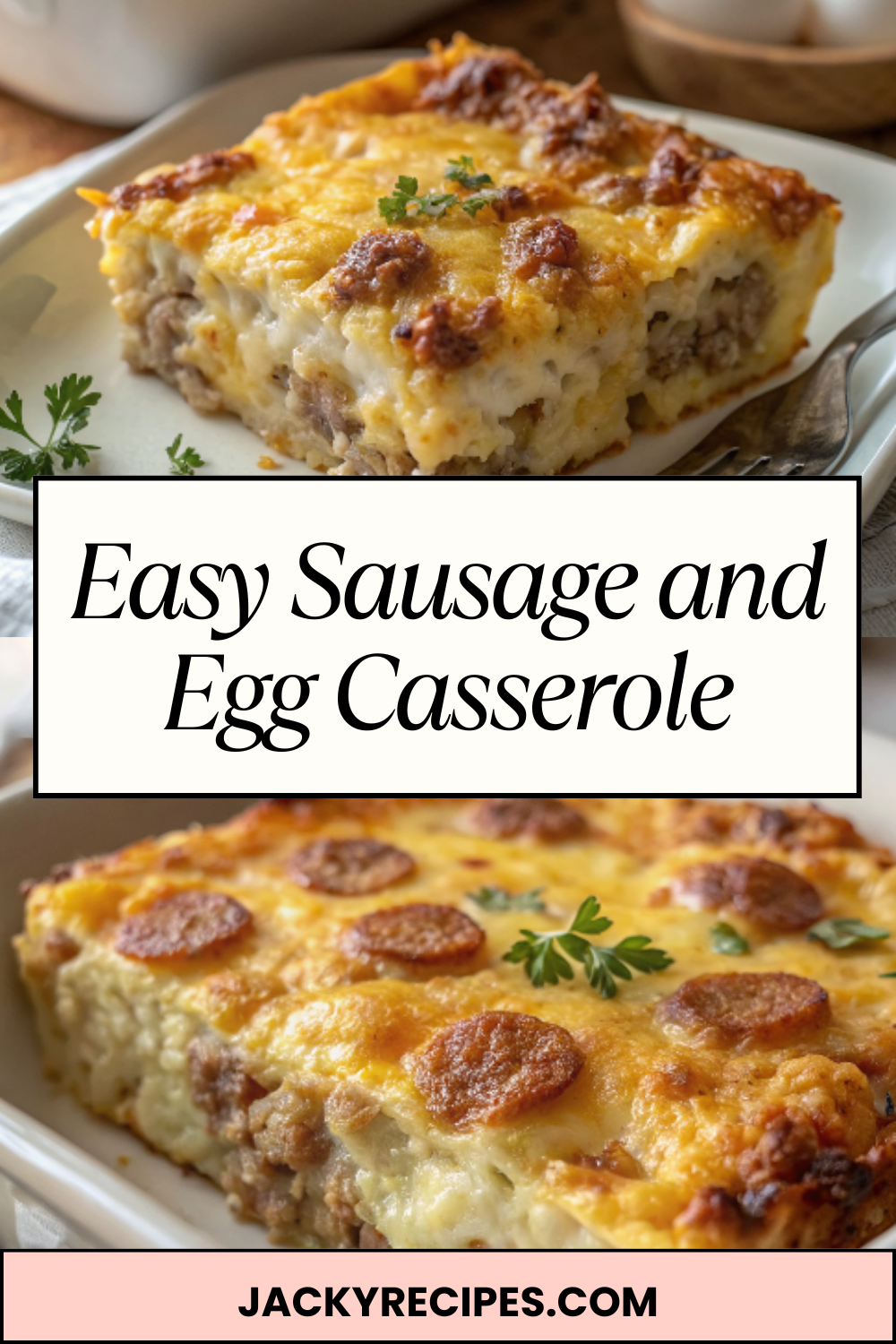 Easy Sausage and Egg Casserole – Hearty, Cheesy & Perfect for Stress-Free Mornings