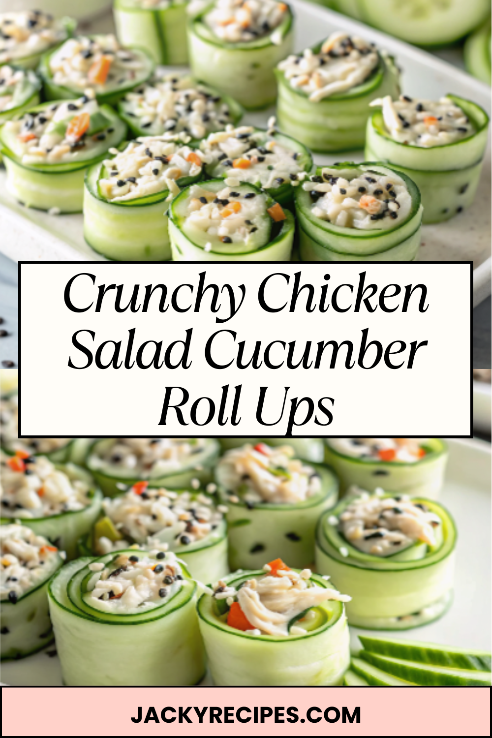 Crunchy Chicken Salad Cucumber Roll Ups – Fresh, Creamy & Perfectly Bite-Sized