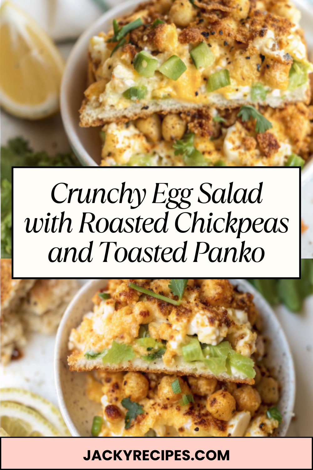 Crunchy Egg Salad with Roasted Chickpeas and Toasted Panko