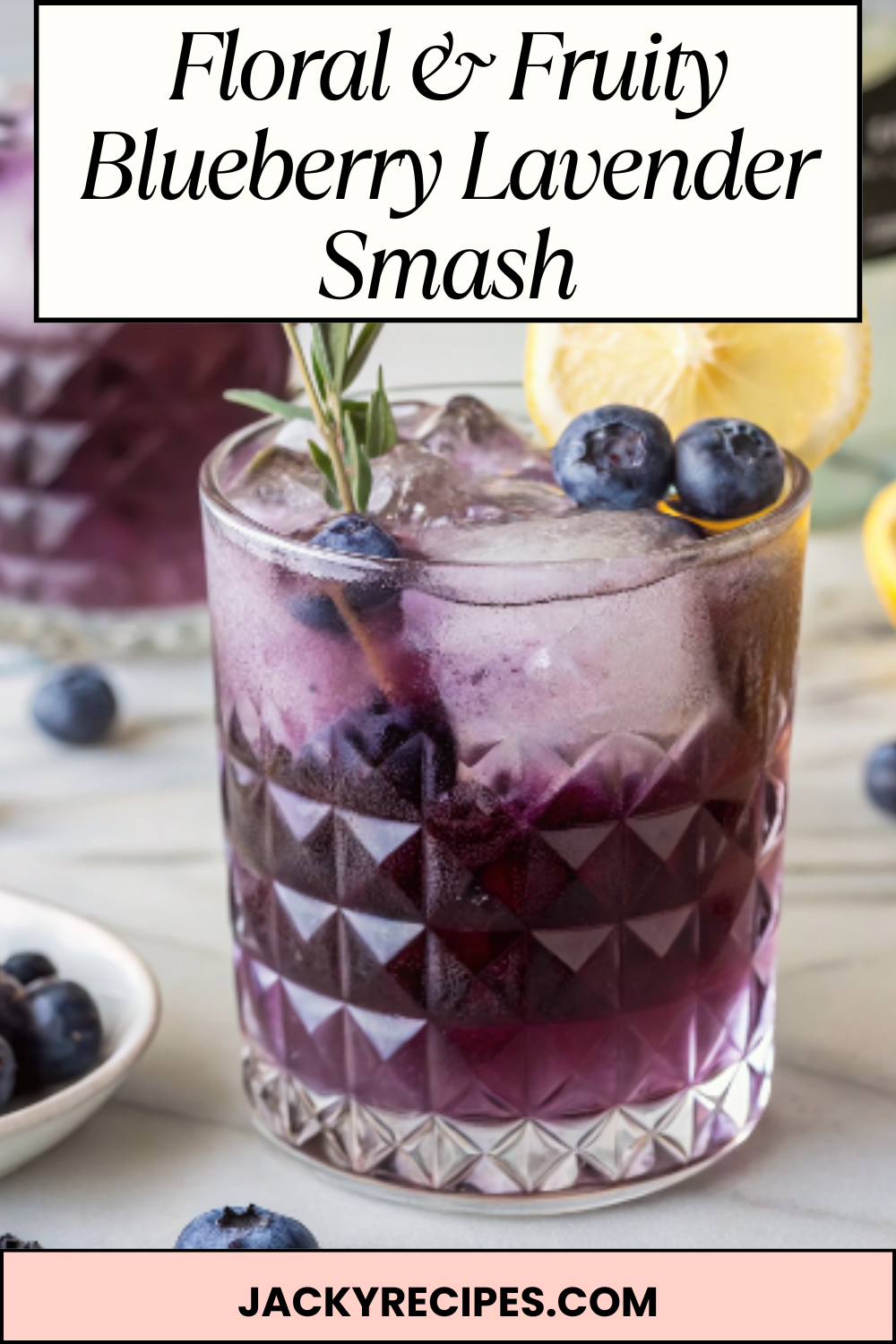 Floral & Fruity Blueberry Lavender Smash – Elegant, Refreshing & Naturally Alcohol-Free