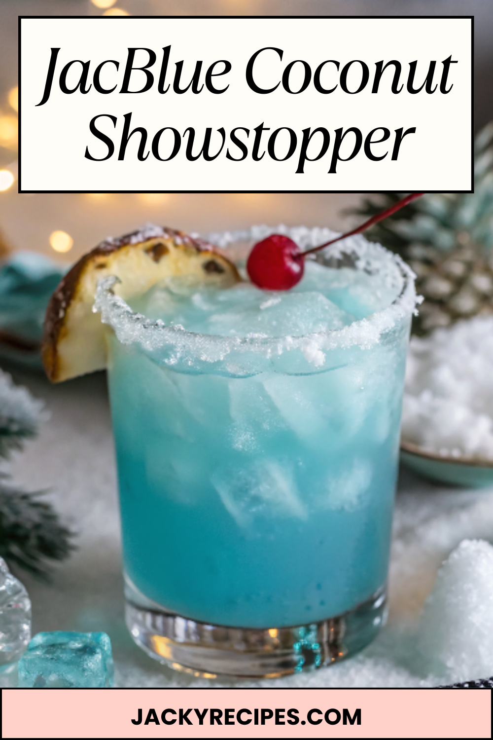 JacBlue Coconut Showstopper – Icy Blue, Creamy Coconut & Christmas-Party Magic