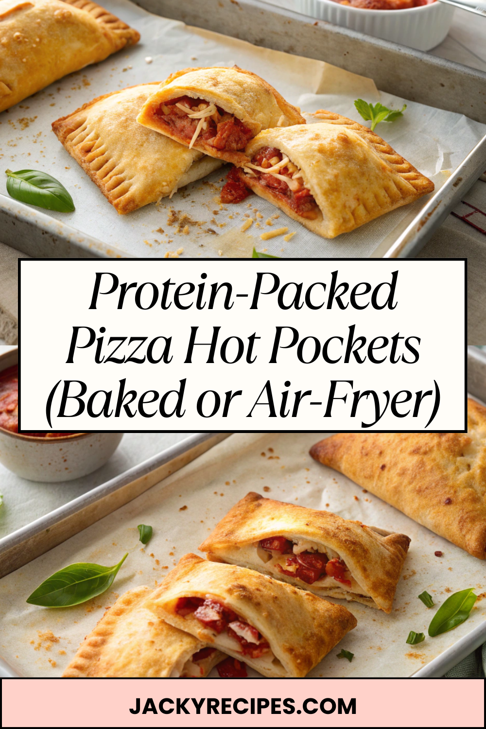 Protein-Packed Pizza Hot Pockets (Baked or Air-Fryer)