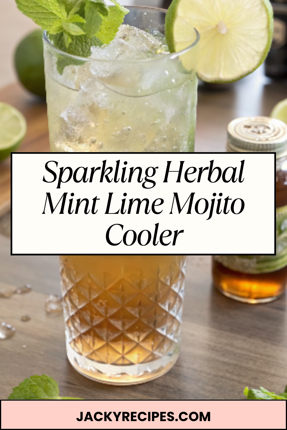 Sparkling Herbal Mint Lime Mojito Cooler