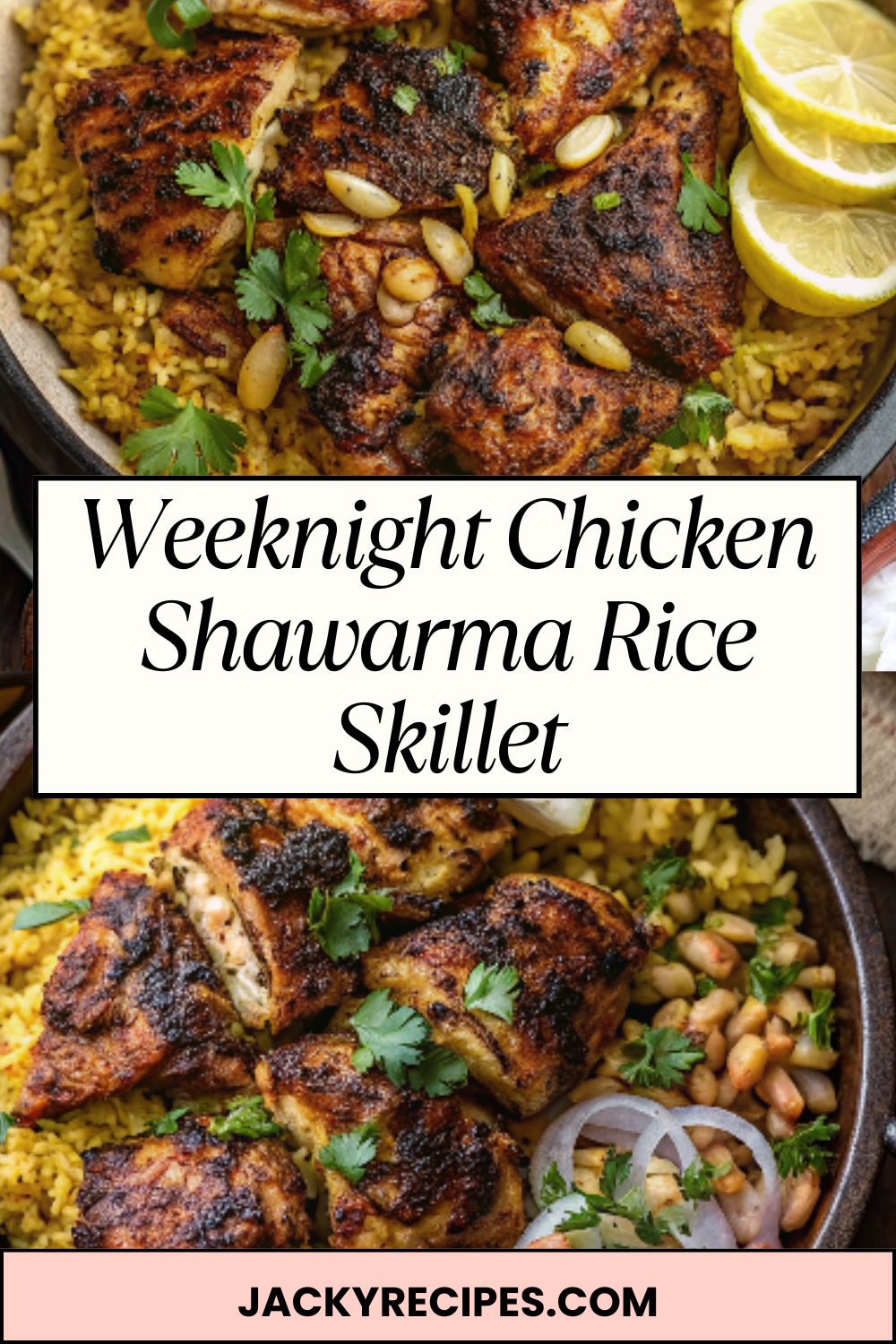 Weeknight Chicken Shawarma Rice Skillet